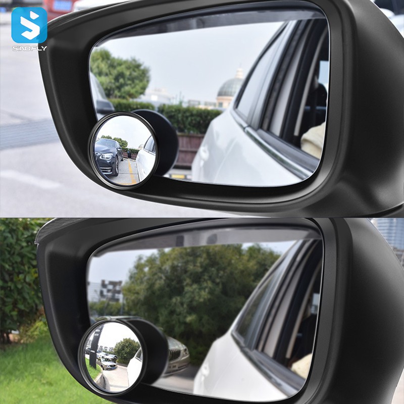 360 degree rotating small round mirror for car